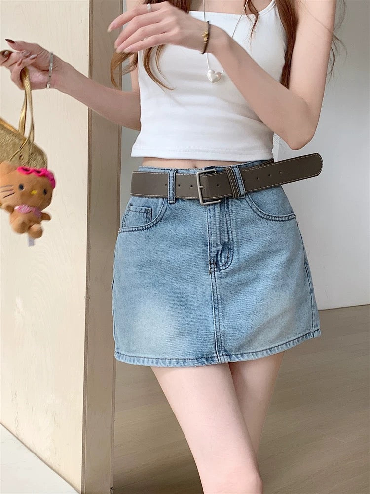 Chân váy jean 2 màu cực chất gom order 30$