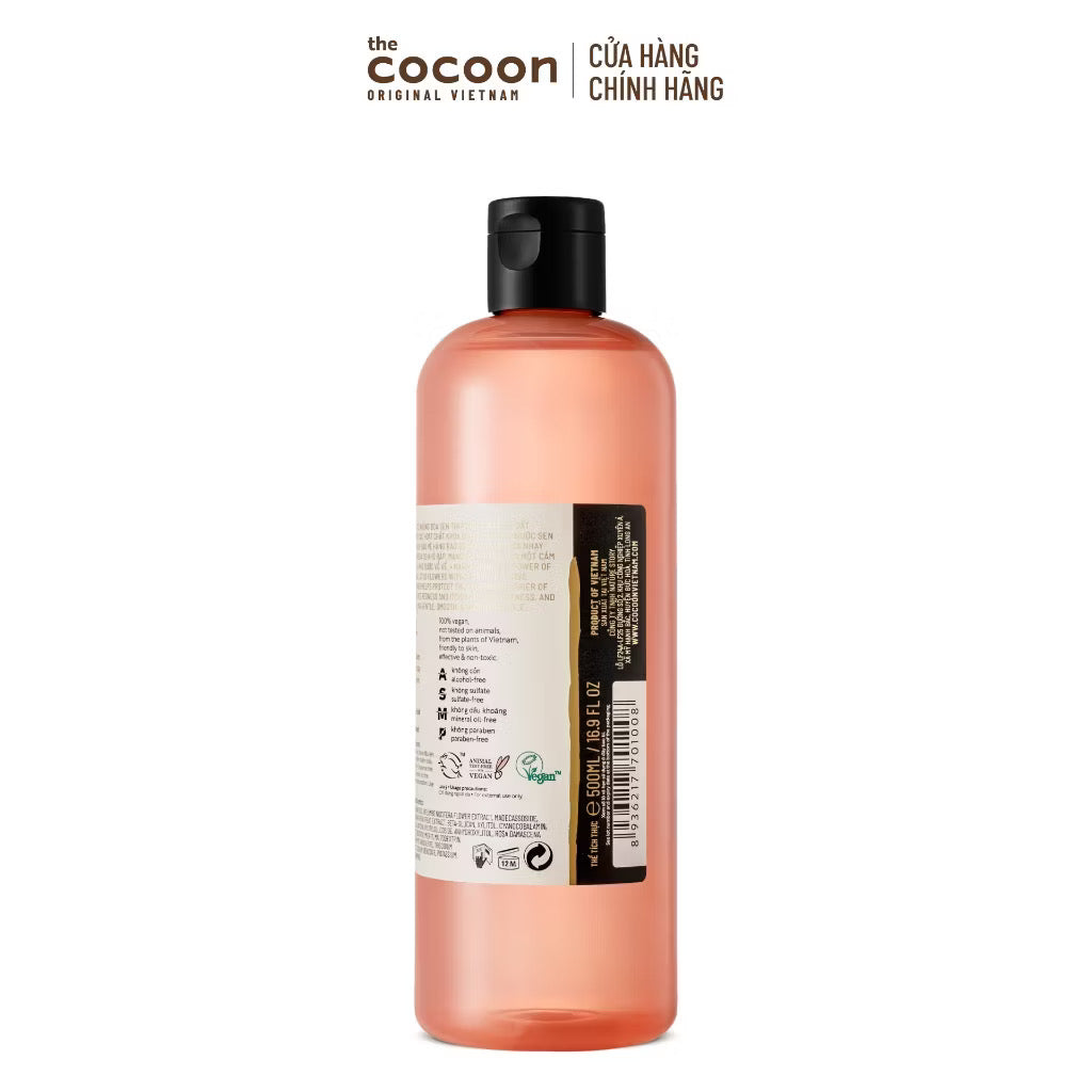 Toner nước sen Hậu Giang Cocoon phục hồi cho da nhạy cảm