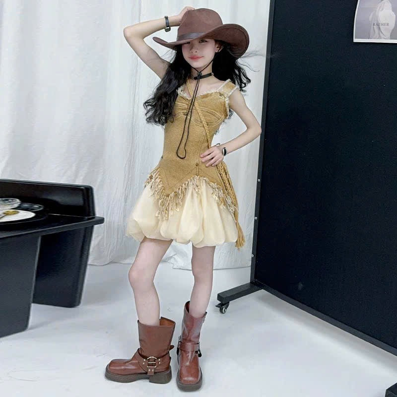 Set váy cao bồi vintage
