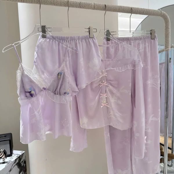Set Đồ Ngủ Tím Mộng Mơ
