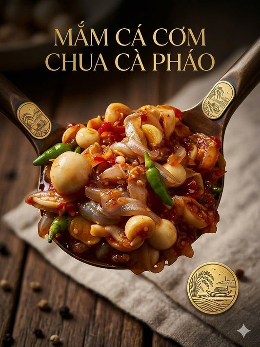 Mắm cá cơm chua cà pháo