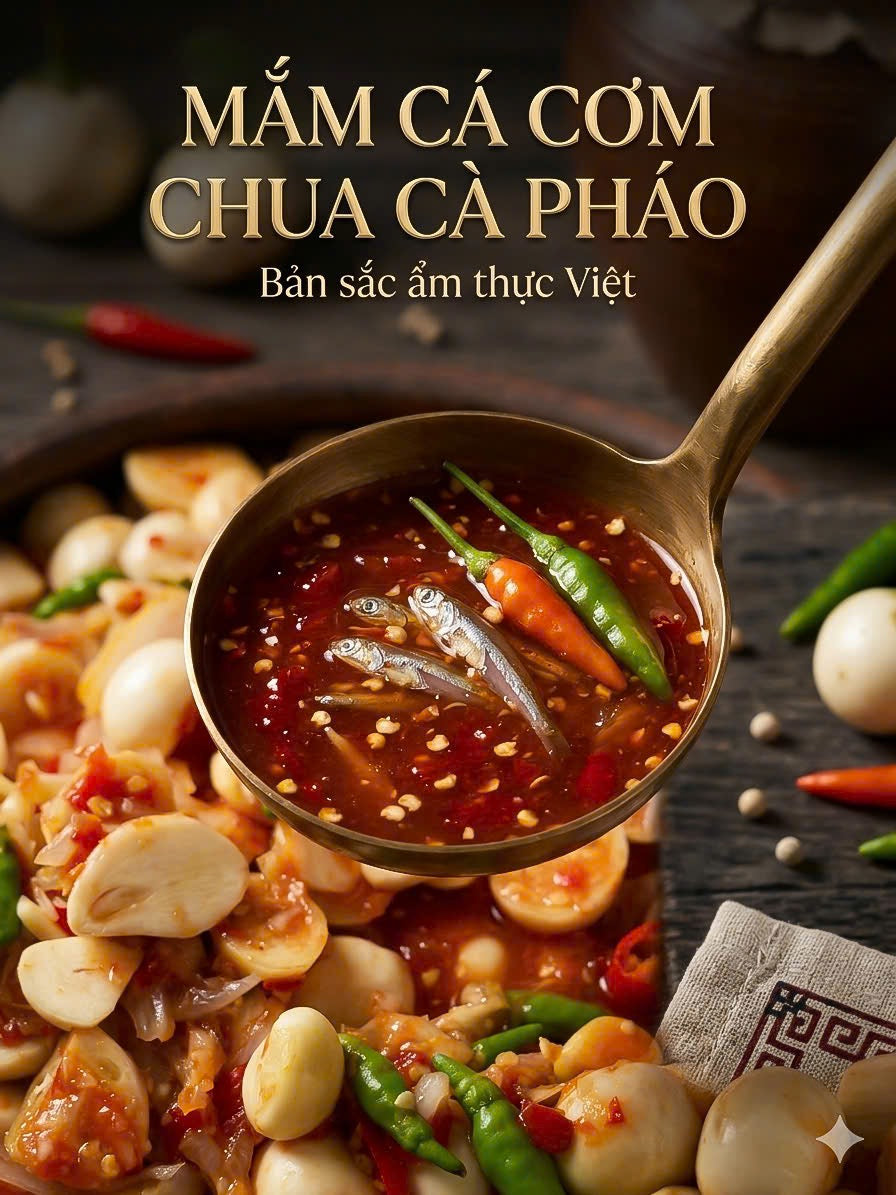 Mắm cá cơm chua cà pháo