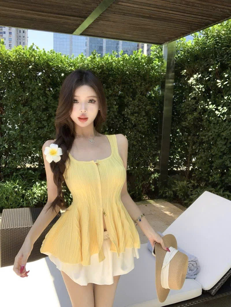 Áo 2 dây bản to xoè xinh xắn