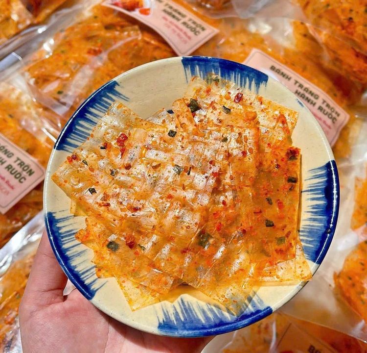 Bánh Tráng Trộn HÀNH RUỐC Bánh Tráng Trộn TÔM TỎI