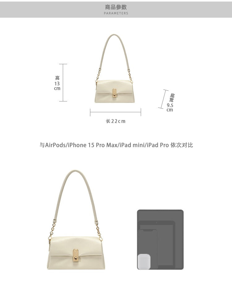 Túi đeo vai trắng da mềm form chuẩn Chio'2nd
