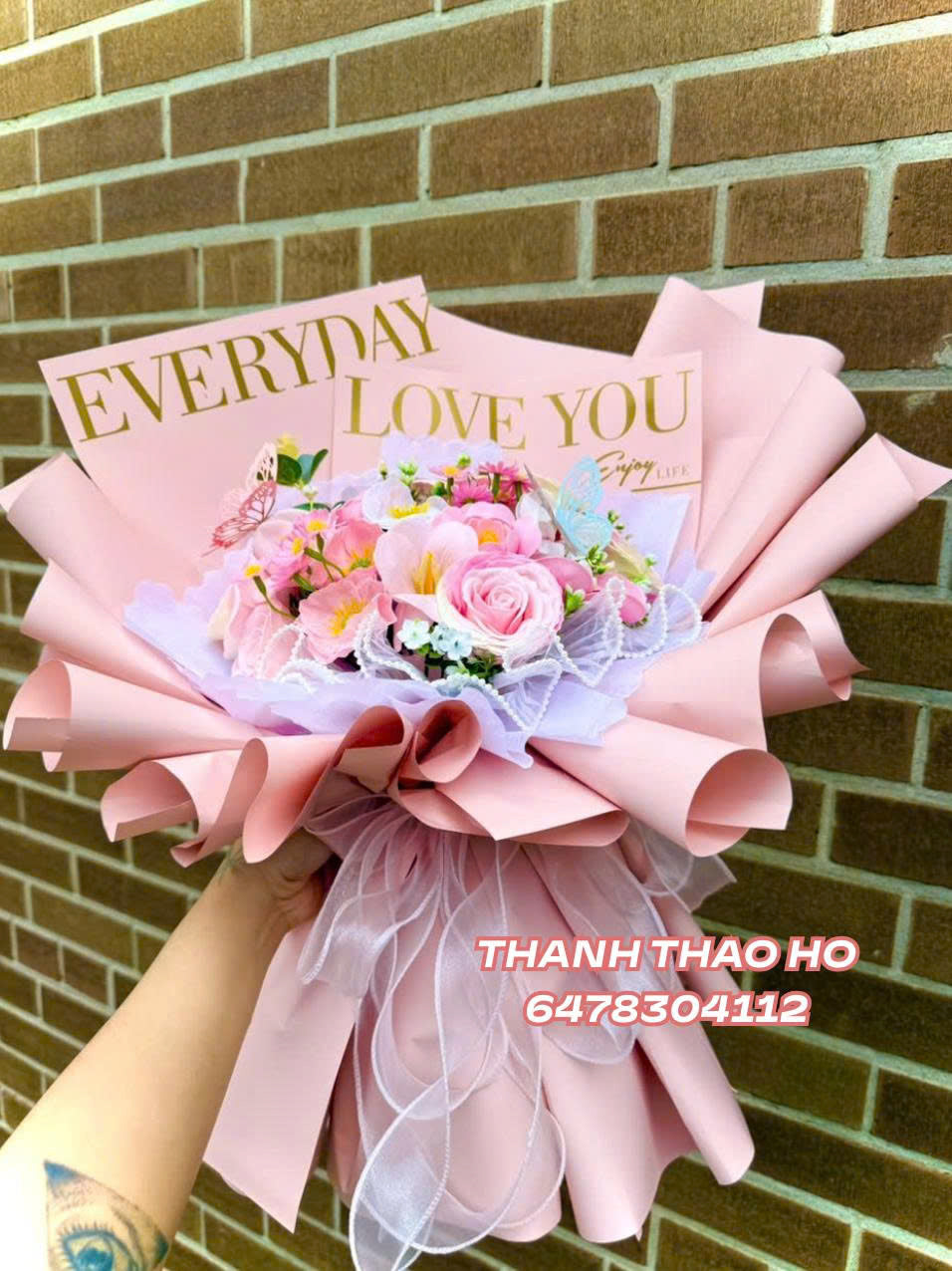 Hoa sáp xinh handmade phối màu theo style riêng