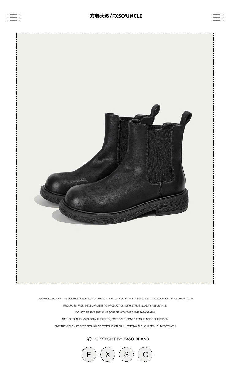 Giày boots Chelsea thấp cổ trơn