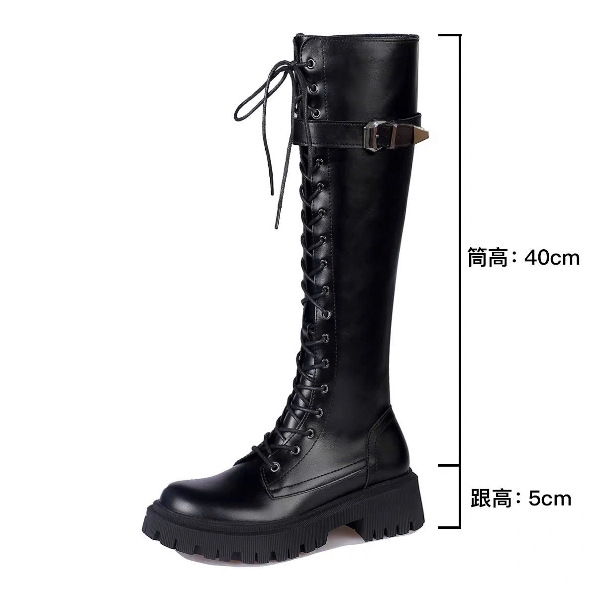 Giày boots cao cổ thắt dây chiến binh
