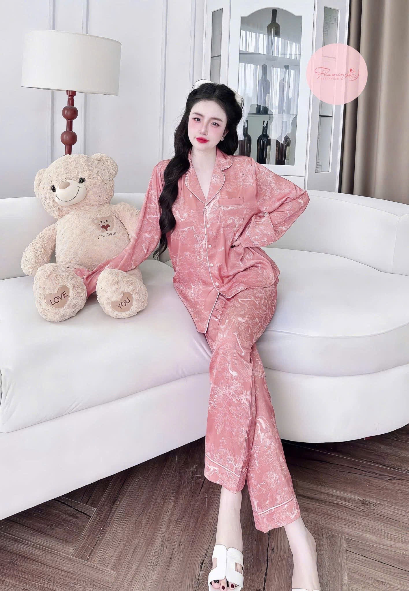 Pijama tay dài quần dài basic sang chảnh