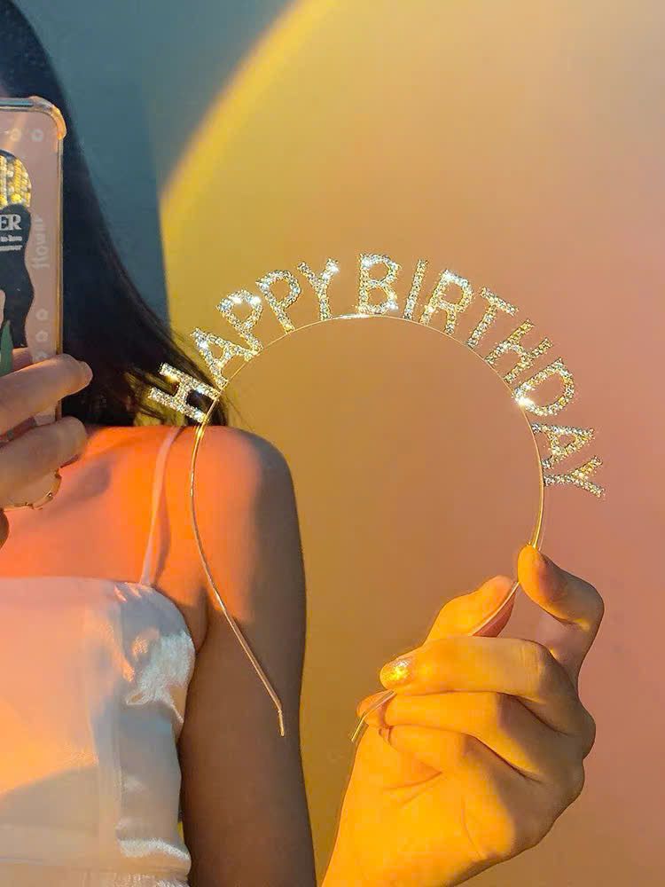Bờm tóc Happy Birthday cài tóc sinh nhật