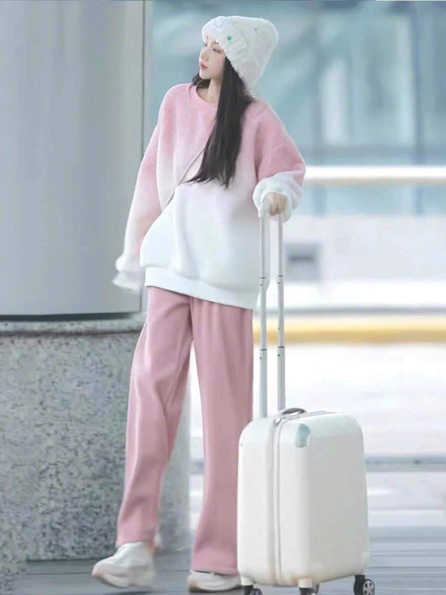Set áo nỉ loang hồng và quần dài