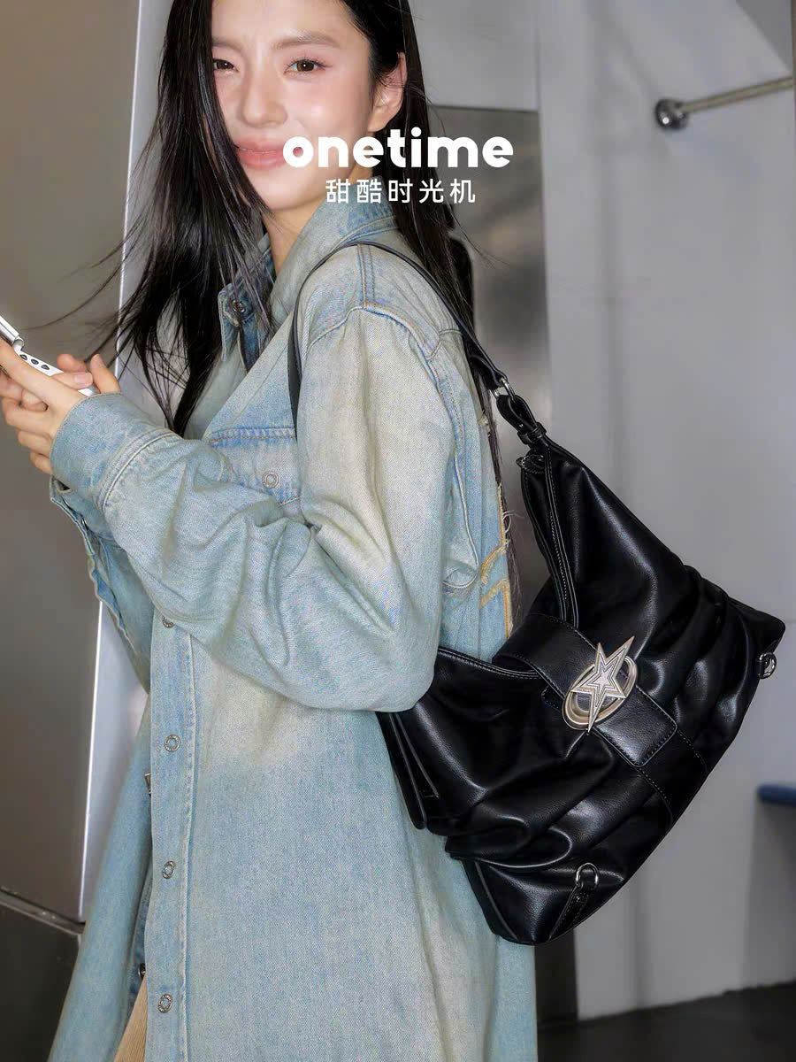 Túi đeo vai da nhún thời trang Onetime