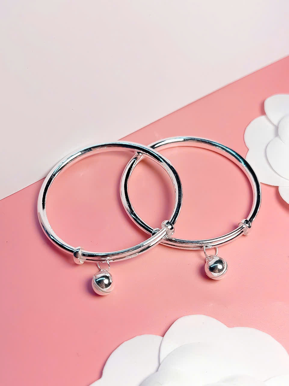 Vòng bạc cho bé đa dạng họa tiết