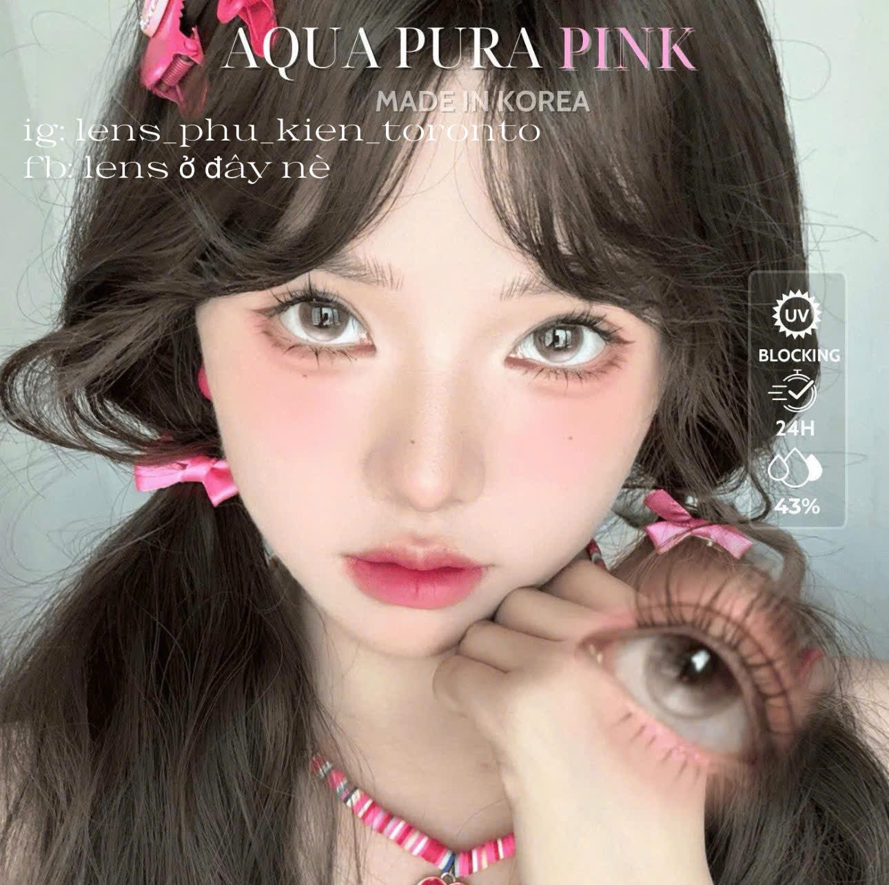 Contact Lens cao cấp - Aqua Pura Pink