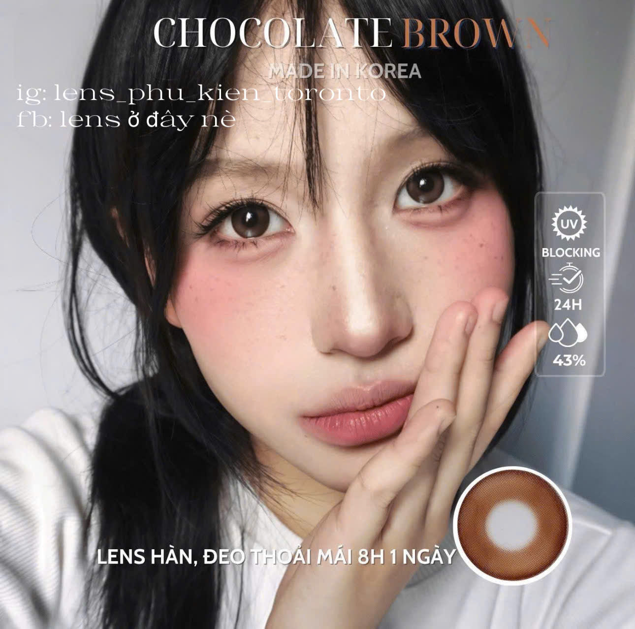 Contact Lens cao cấp - Chocolate Brown