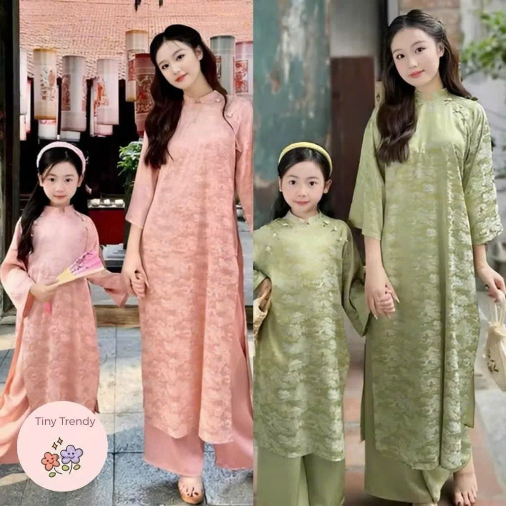 Bộ sưu tập áo dài cho bé trai, bé gái và mẹ