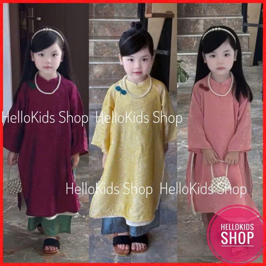 Bộ sưu tập áo dài Tết cho bé trai, bé gái