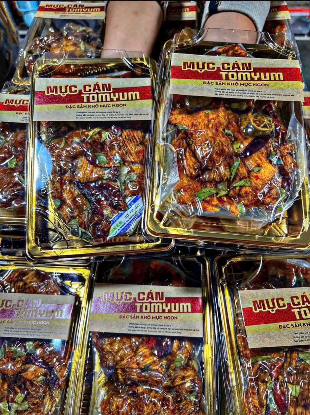 Mực cán tomyum vị Thái Lan
