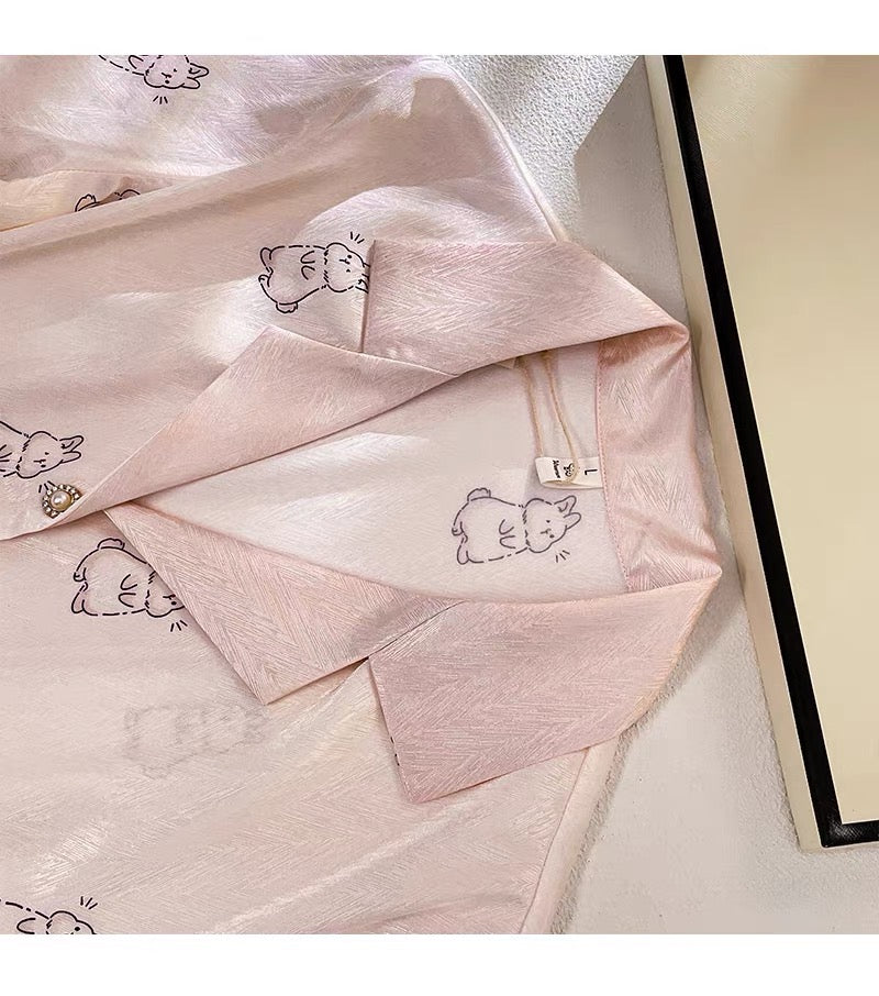 Set đồ ngủ 3 món thỏ hồng