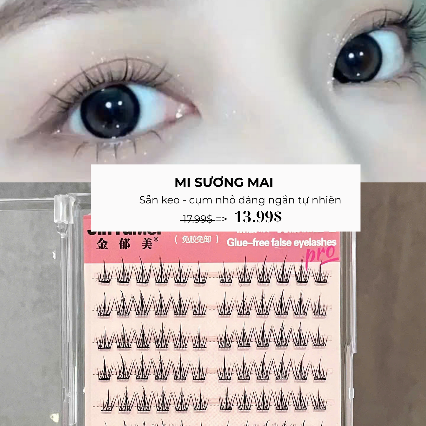 Mi Sương Mai sẵn keo cụm nhỏ dáng ngắn tự nhiên