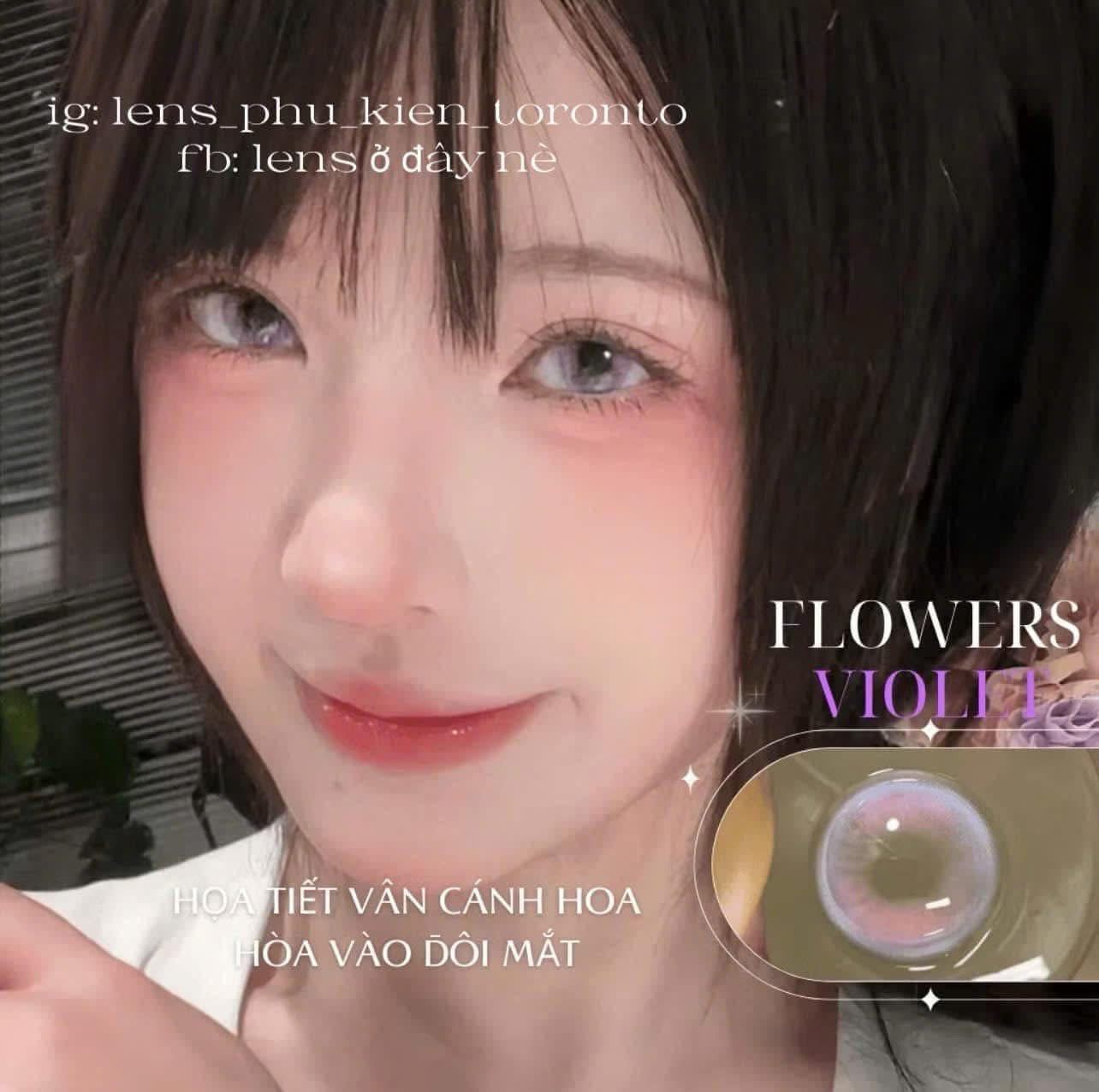 Contact Lens - Flowers Violet