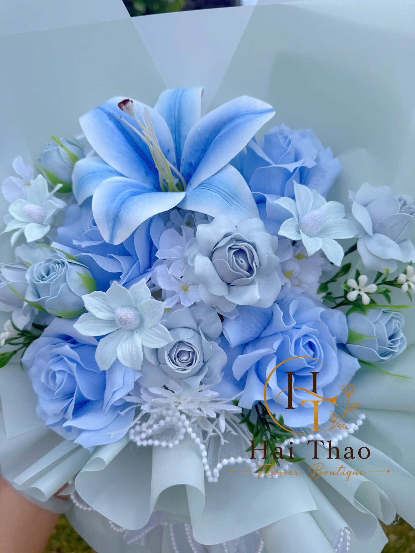 Hoa tone xanh hợp tặng các anh trai 🩵