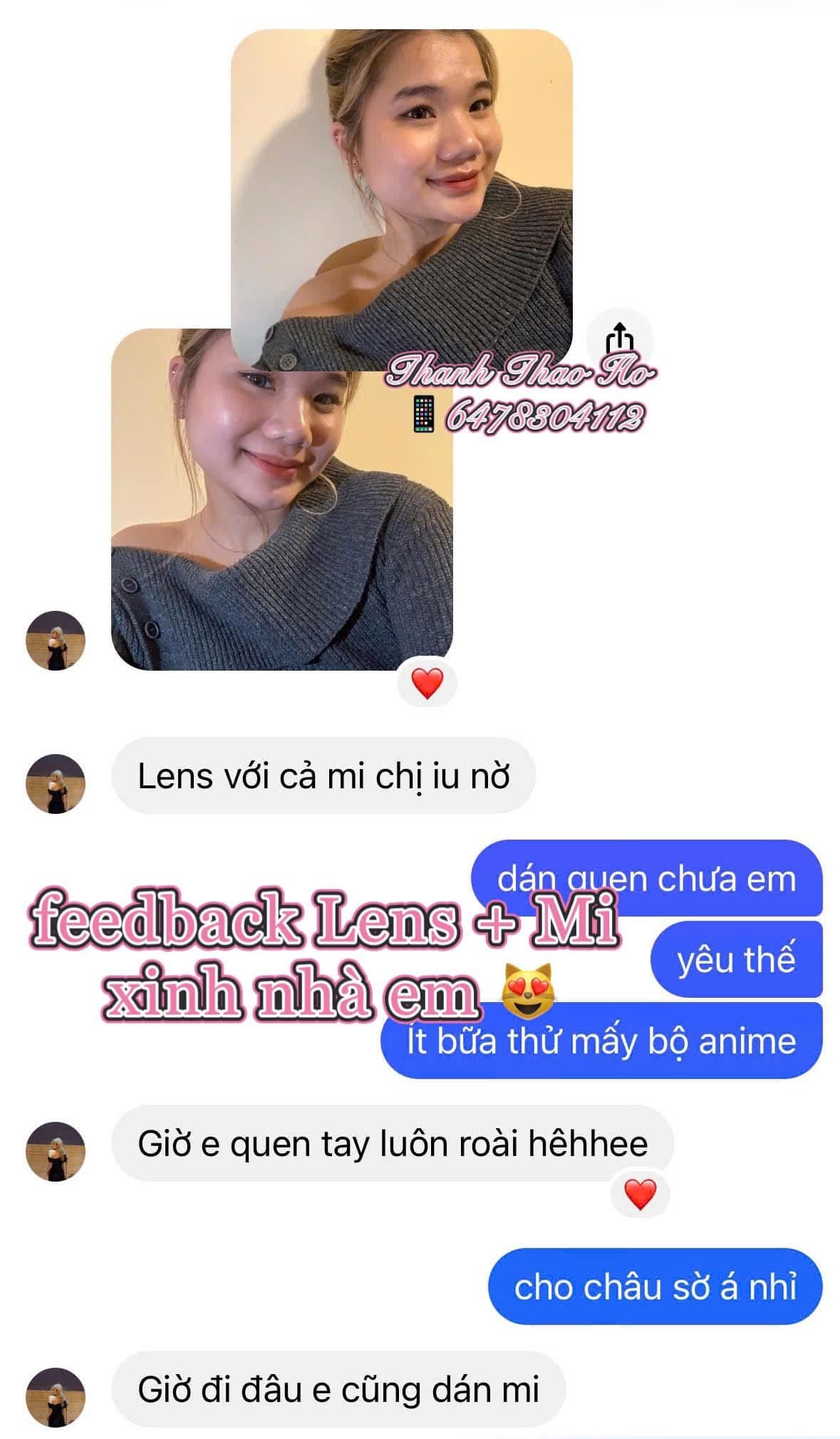 Khách feedback lens