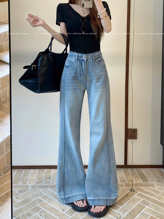 Quần jeans ống loe cạp cao tôn dáng