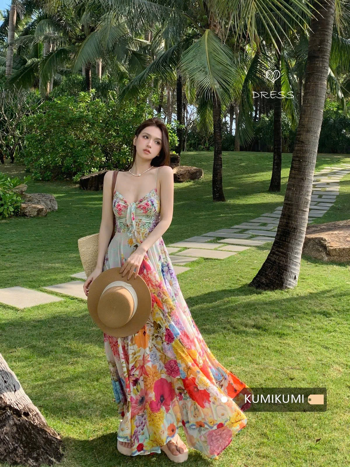 Đầm maxi hoa nhẹ nhàng
