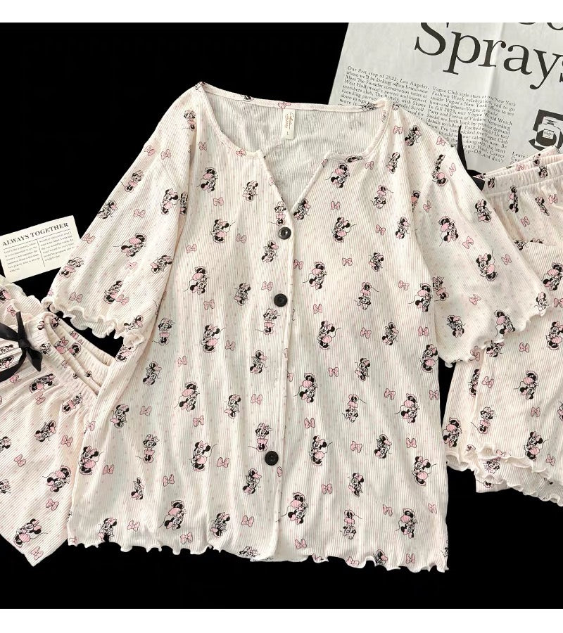 Set đồ ngủ 3 món Mickey thun mát