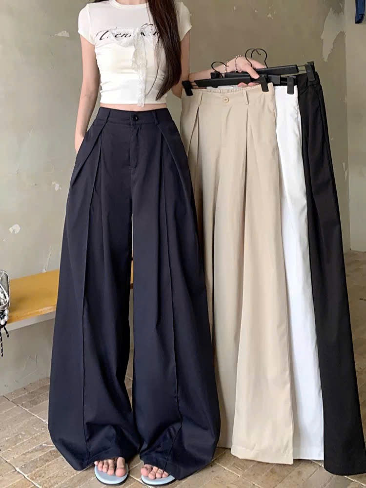 Quần ống rộng lưng cao tôn dáng