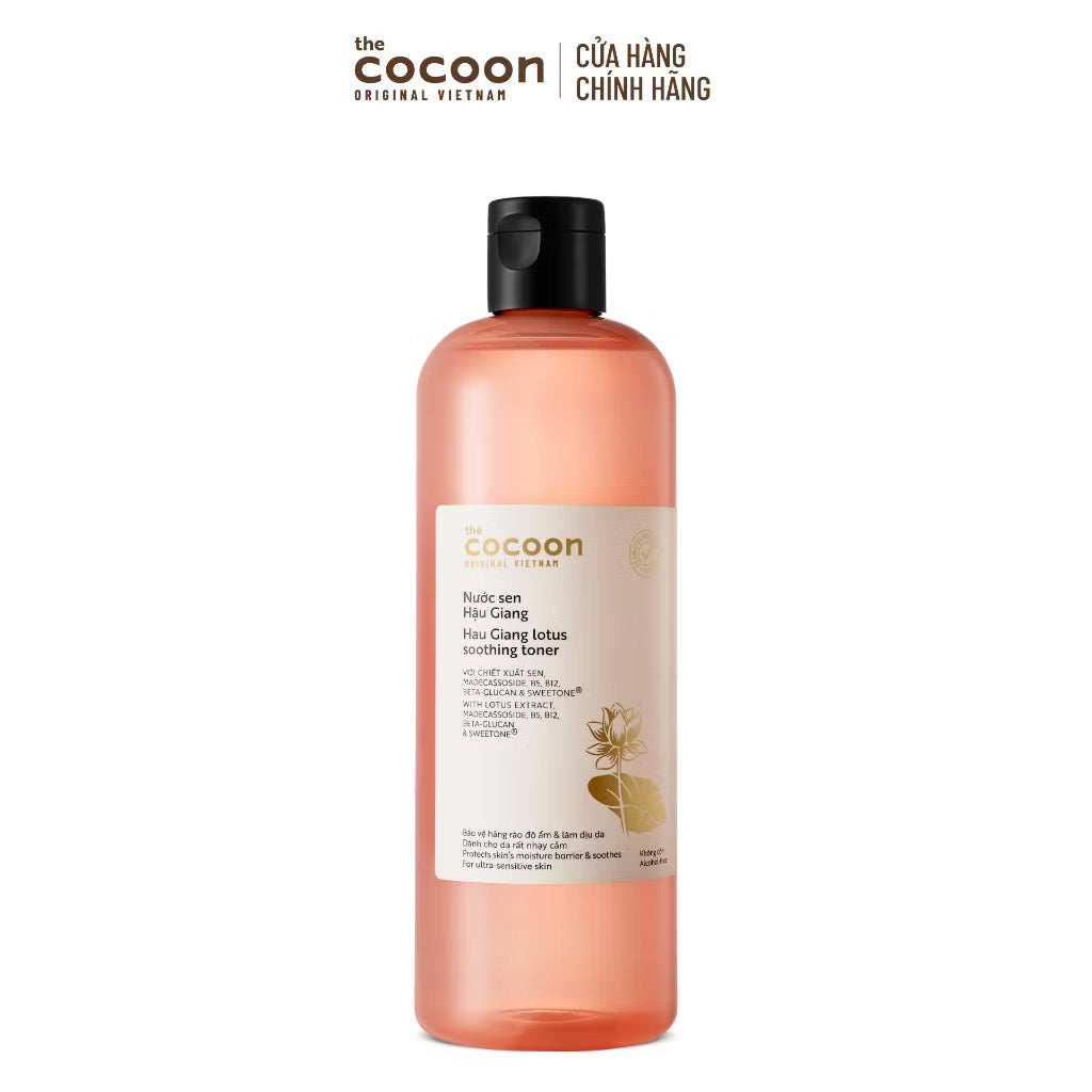 Toner nước sen Hậu Giang Cocoon phục hồi cho da nhạy cảm