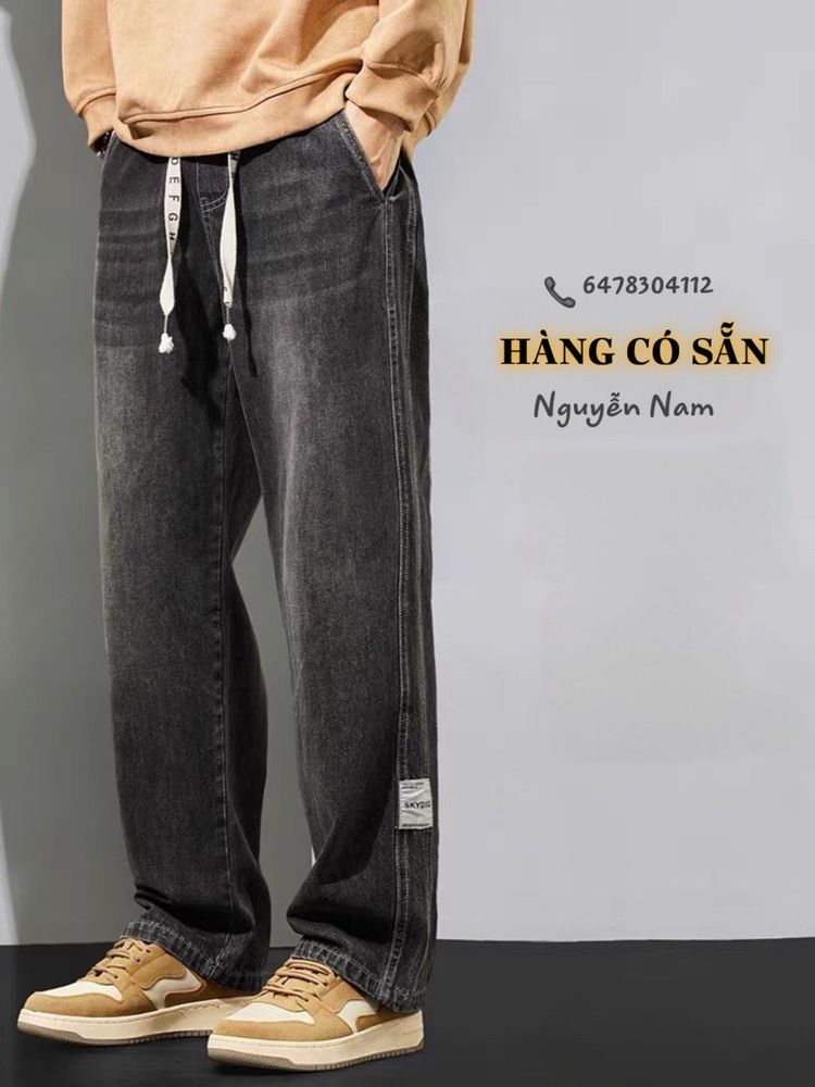Quần bò suông nam có sẵn