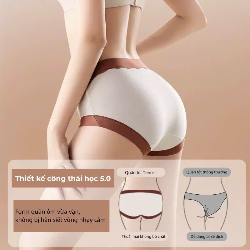 Quần lót nữ Tencel set 8 cái thoáng khí, kháng khuẩn