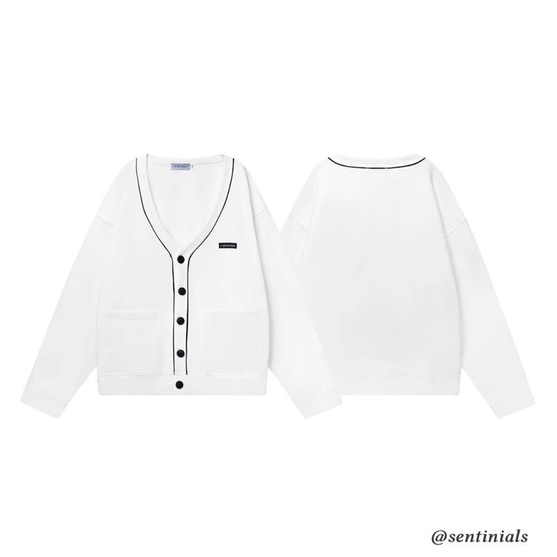Áo cardigan viền đen Sentinials local brand Việt Nam