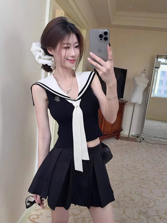 Áo cà vạt phong cách thủy thủ