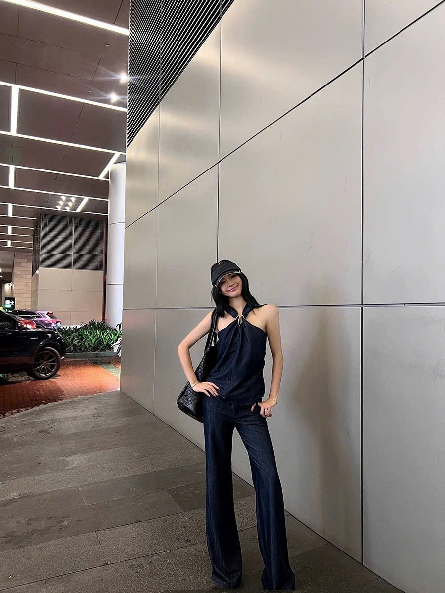 Set denim xanh cá tính