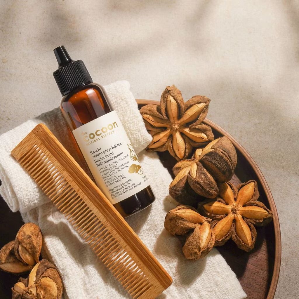 ￼Serum Sa-chi phục hồi tóc Cocoon bảo vệ tối đa khỏi nhiệt và tia UV 70ml