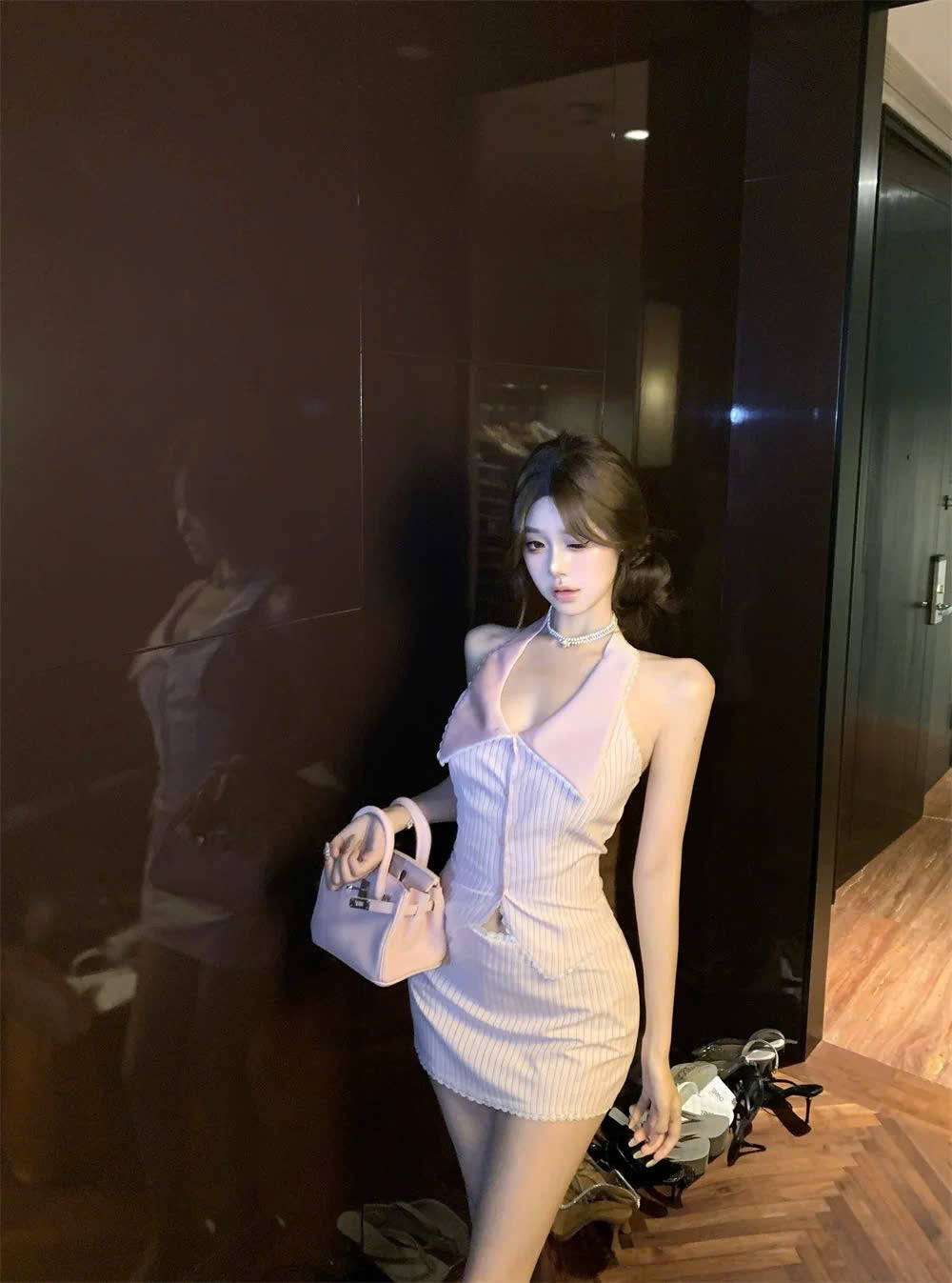 Set đồ hồng tiểu thư