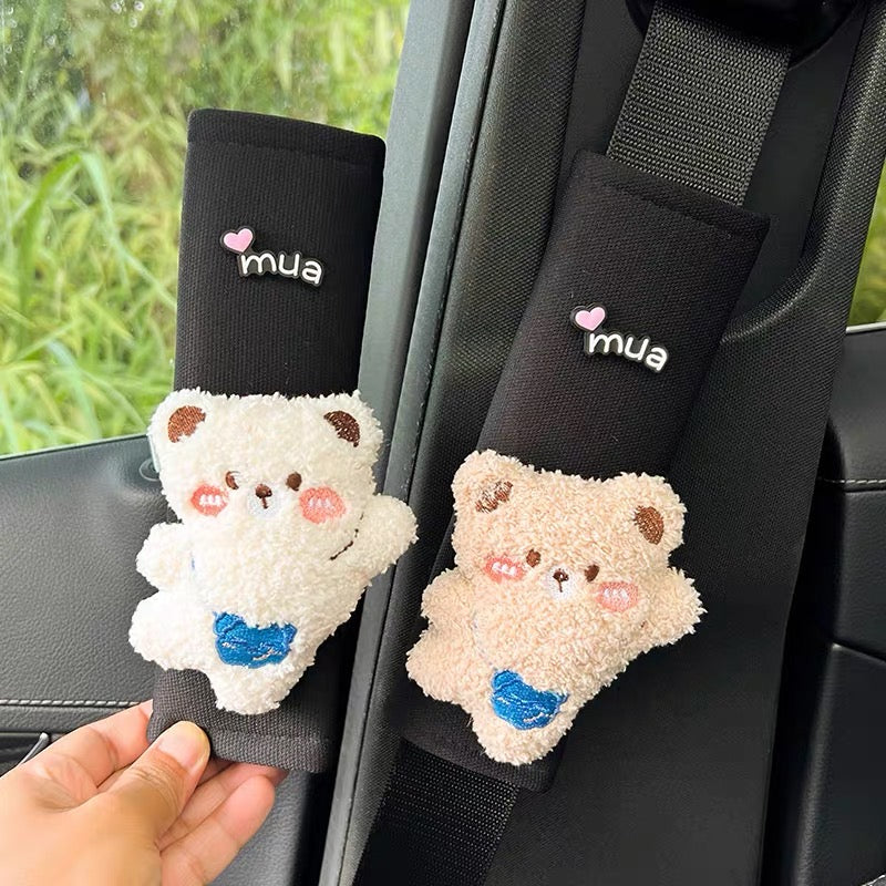 Bọc seat belt đen kèm thú dễ thương