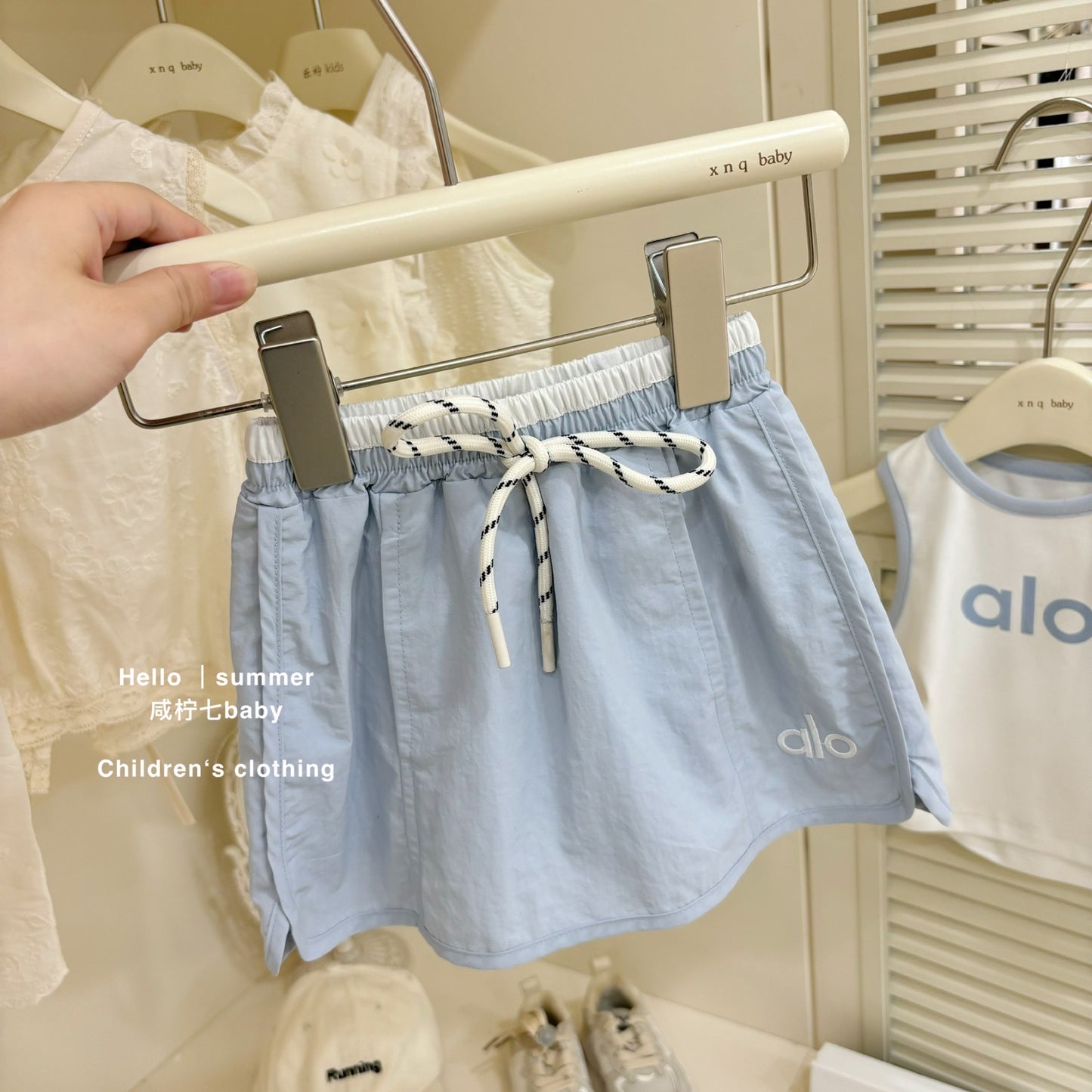 Áo ba lỗ váy xanh dương thể thao mát mẻ