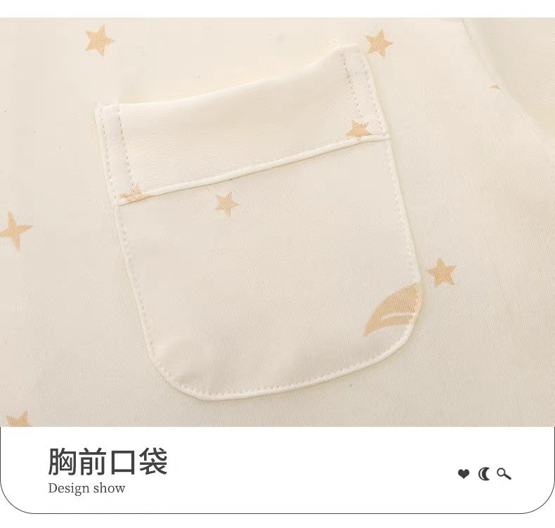 Pijama tay dài quần dài trăng sao