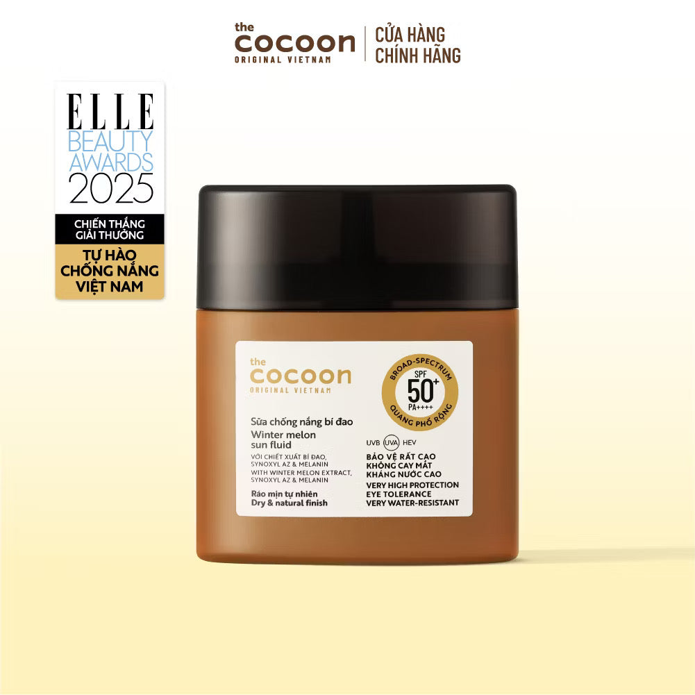 ￼Sữa chống nắng bí đao - Ráo mịn tự nhiên SPF 50+, UVA-PF 62.6 Cocoon