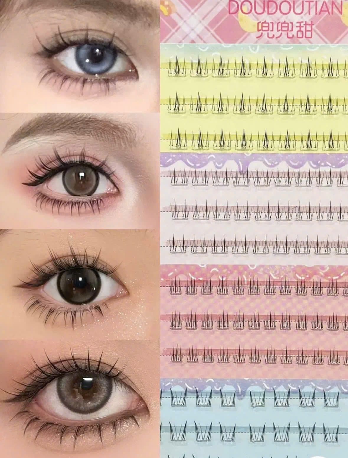 Combo nhiều mẫu mi dưới make- up không vần keo