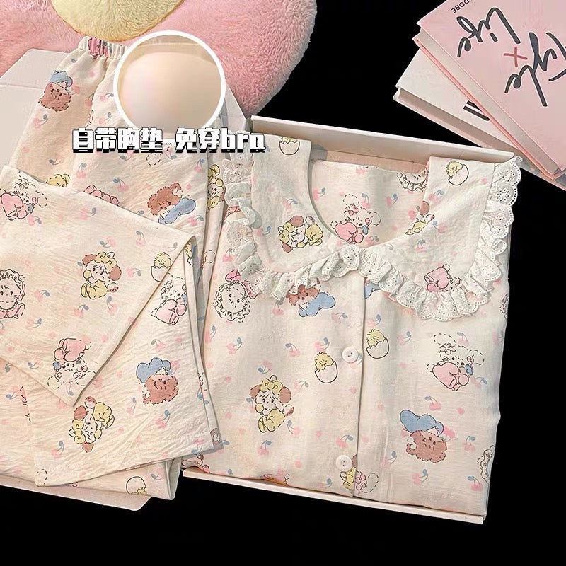Pijama dài hoạt hình nhiều kiểu