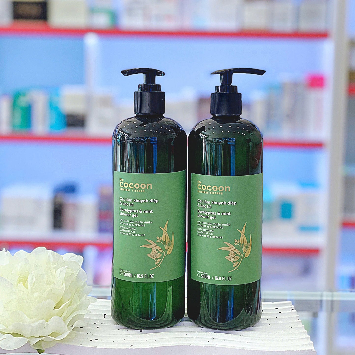 Combo COCOON tinh dầu bưởi + gel tắm khuynh diệp - Tặng mask nghệ