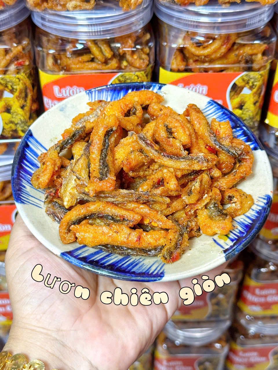 Lươn chiên giòn tẩm sốt tỏi ớt
