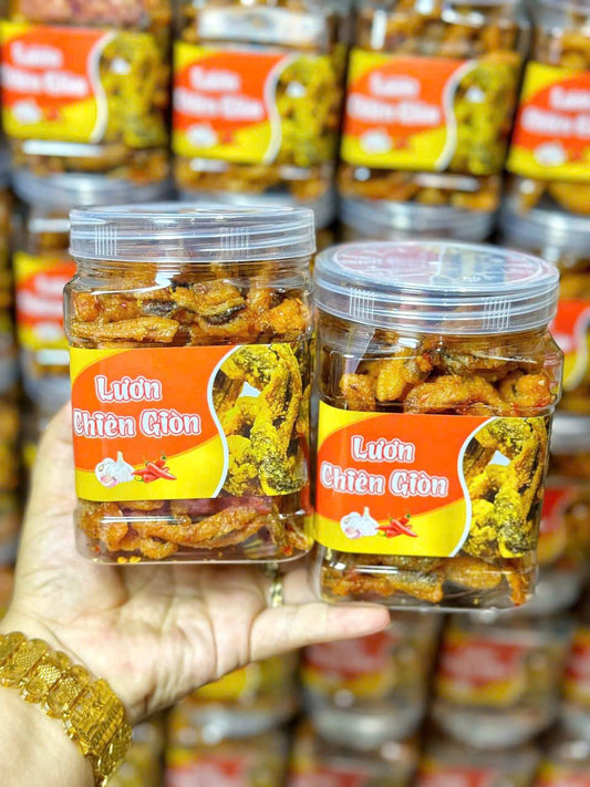 Lươn chiên giòn tẩm sốt tỏi ớt