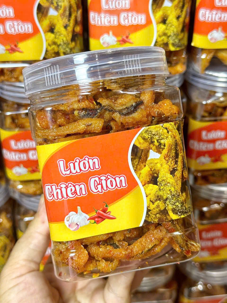 Lươn chiên giòn tẩm sốt tỏi ớt