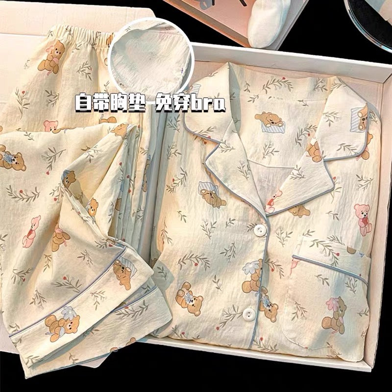 Pijama dài hoạt hình nhiều kiểu
